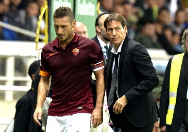 Rudi Garcia et Francesco Totti
